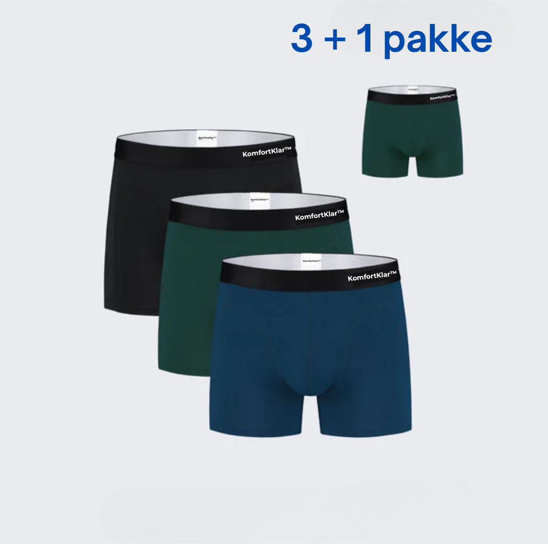 KomfortKlar™ Boksershorts – 3+1 Gratis Velkomstpakke