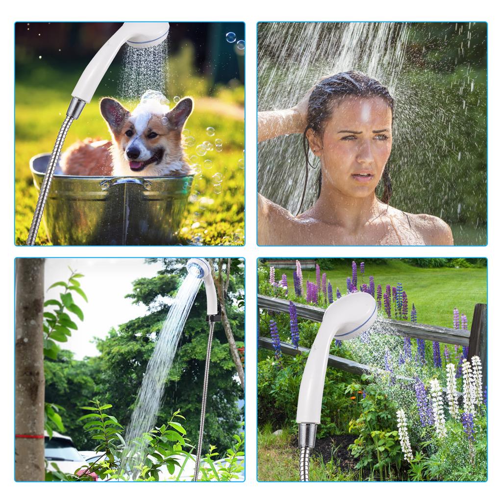 CampShower™ – Komfort i det fri Fra vanddunk til bruser på sekunder – uden besvær