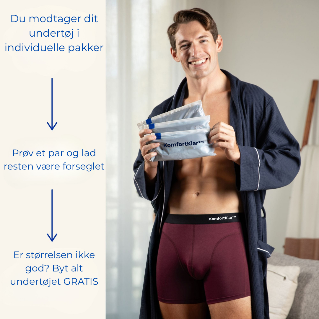 KomfortKlar™ Boksershorts – 3+1 Gratis Velkomstpakke