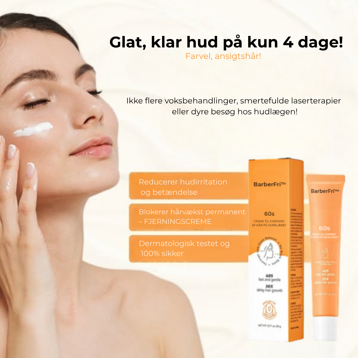 BarberFri™ - Stopper op til 97 % af hormonel hårvækst ved roden – på bare 4 dage!