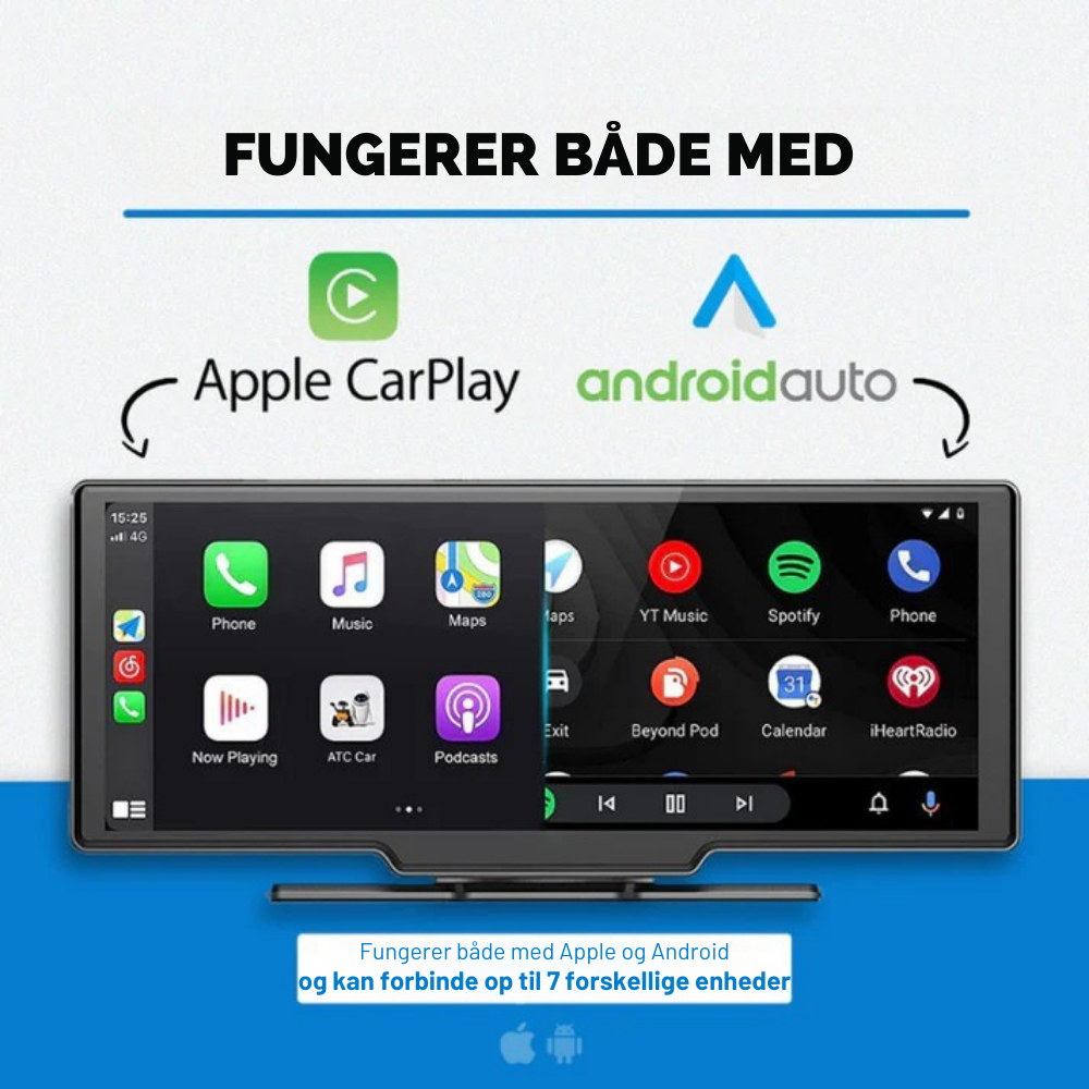 SmartCarLink™ | Trådløs biladapter | Giver Apple CarPlay & Android Auto på få sekunder