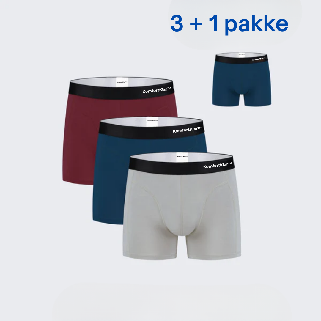 KomfortKlar™ Boksershorts – 3+1 Gratis Velkomstpakke