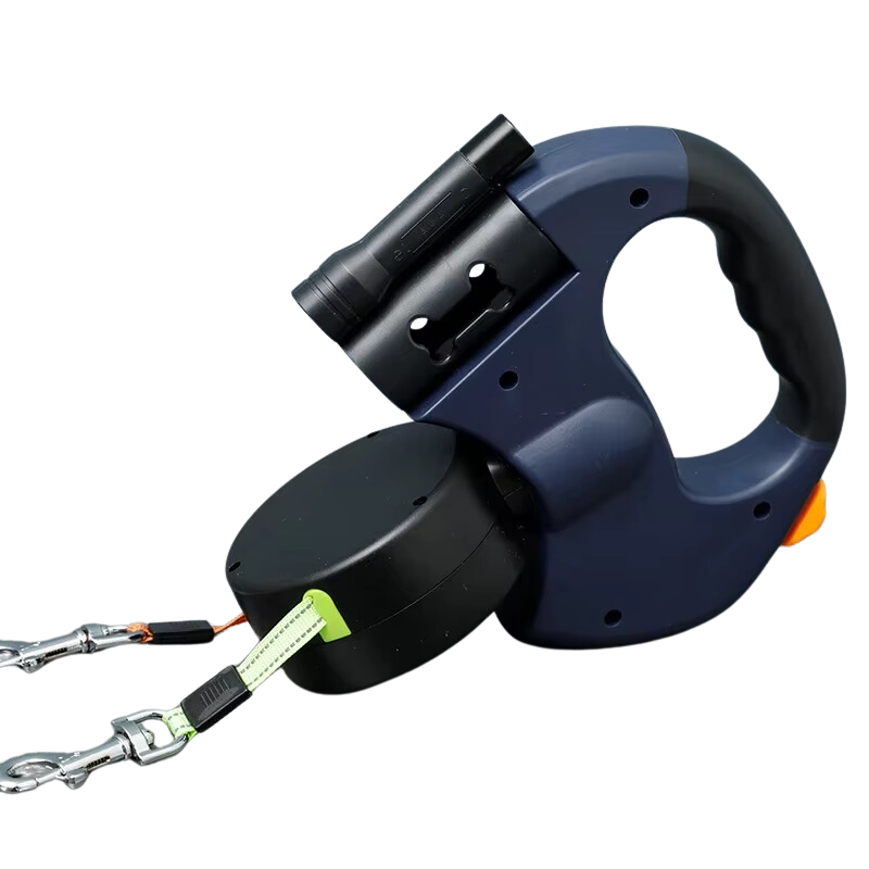 DogFri™ - DoubleLeash: LED-Lys Dobbelt Hoved Indtrækkelig Hundesnor
