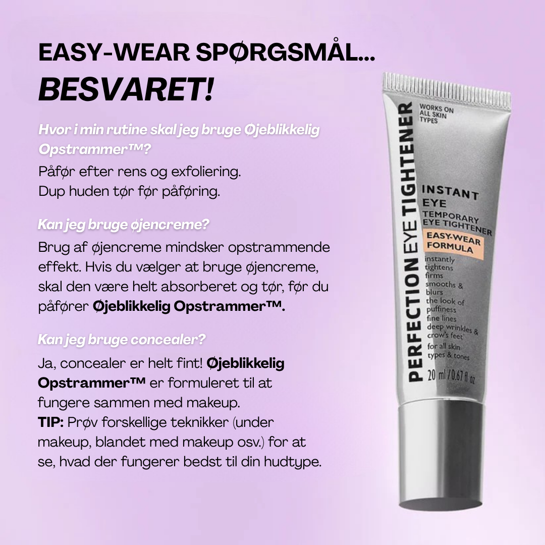 Øjeblikkelig Opstrammer™ | Øjenstrammer creme | Reducerer poser, hævelser og fine linjer på sekunder