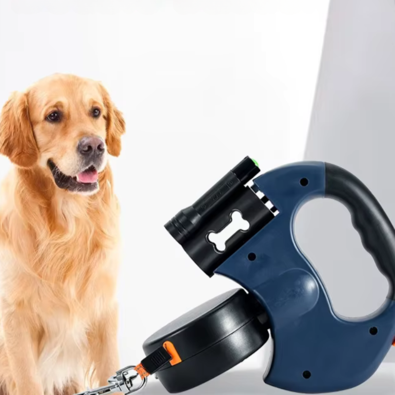 DogFri™ - DoubleLeash: LED-Lys Dobbelt Hoved Indtrækkelig Hundesnor