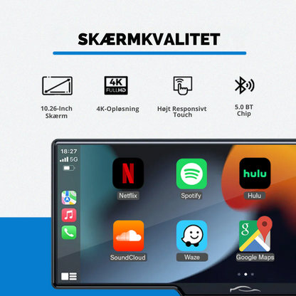 SmartCarLink™ | Trådløs biladapter | Giver Apple CarPlay & Android Auto på få sekunder