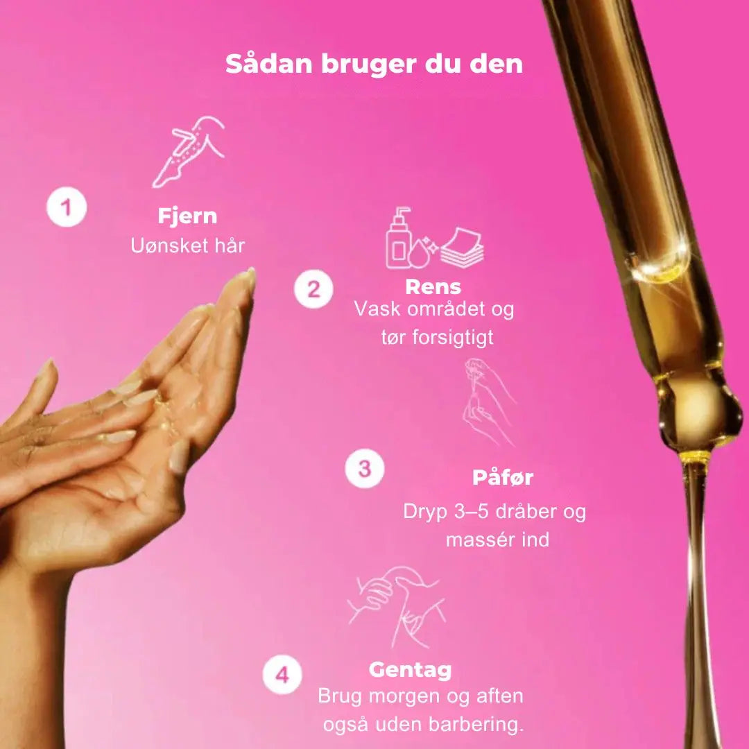 Glathud - Hårfjerningsolie – Naturligt glat hud uden barbering