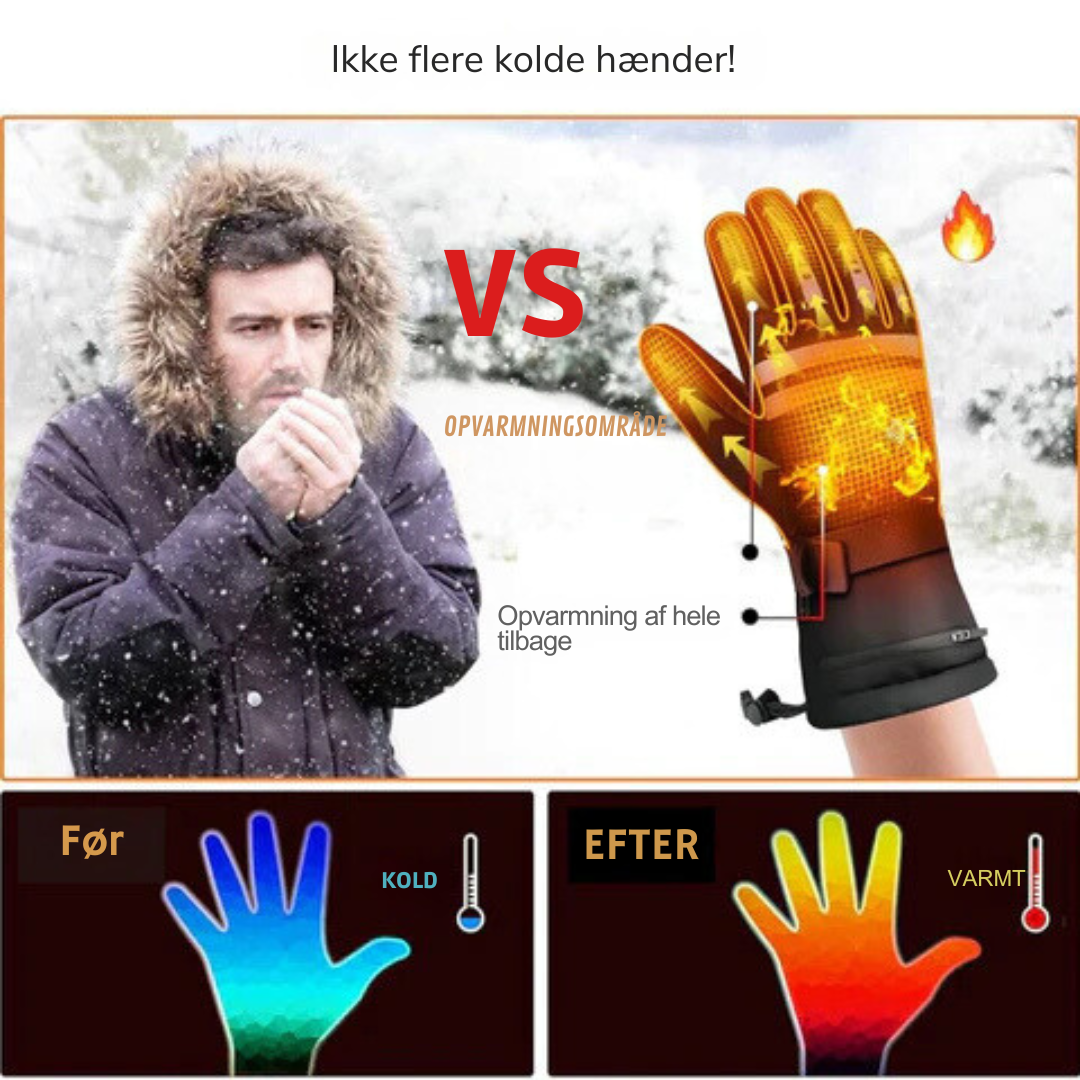 VinterHands™ | Elektriske varmeshandsker | Holder hænderne varme i frostvejr