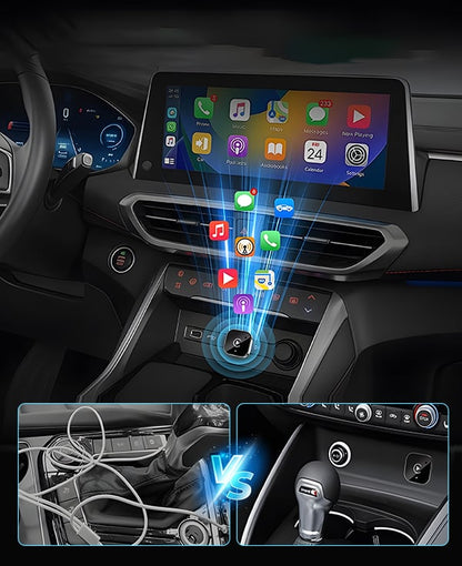 Magicness™ 2 i 1 Adapter™ | Trådløs CarPlay & Android Auto