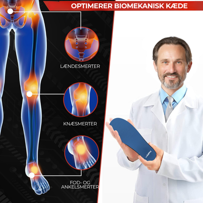 FodFit™ | Ortopædisk indlægssål | Lindrer hælspore, fasciitis plantaris og knyster
