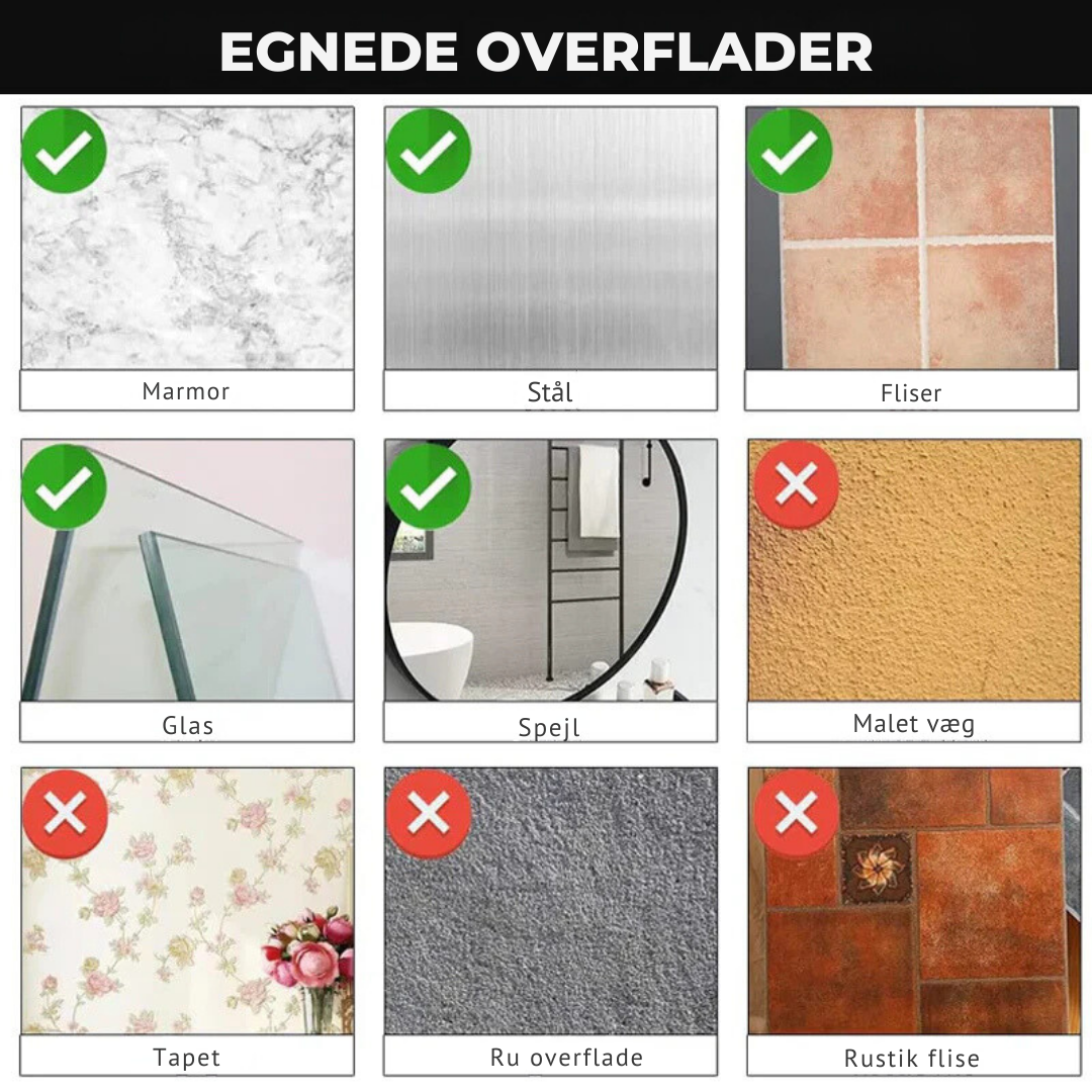RenMontering™ | Væghængt sæbepumpe | Holder badeværelset ryddeligt og hygiejnisk