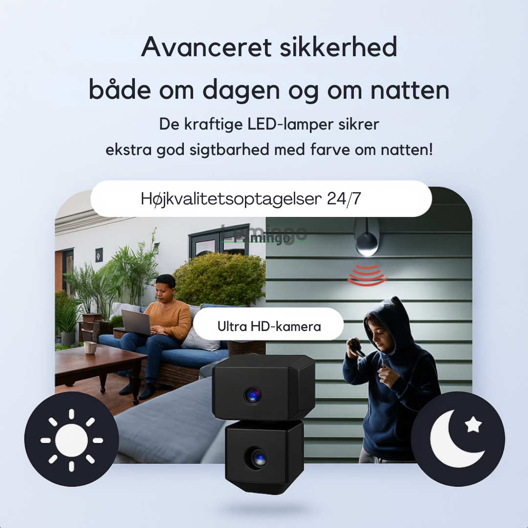 SafeCam Pro™ | Altid sikret – selv uden internet eller strøm