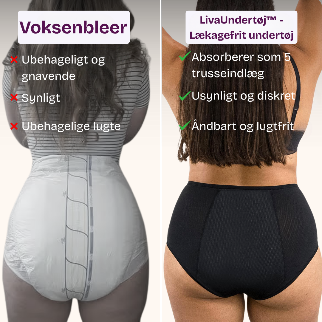 LivaUndertøj™ – Lækagesikkert Undertøj (5-pak)