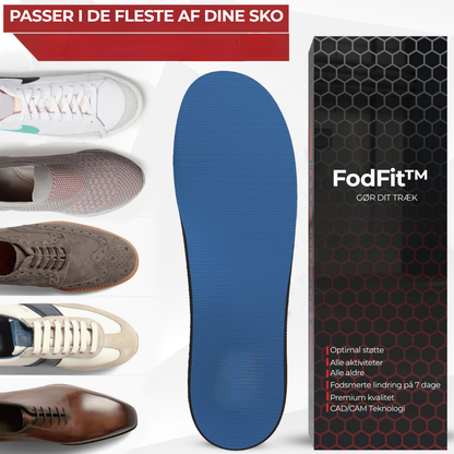 FodFit™ | Ortopædisk indlægssål | Lindrer hælspore, fasciitis plantaris og knyster