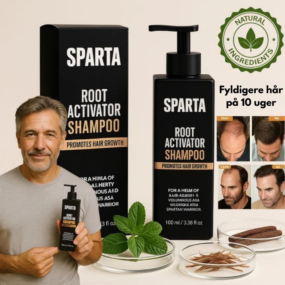 Sparta™ – 2-minutters hårvask-ritual for fyldigere, tykkere hår på rekordtid.