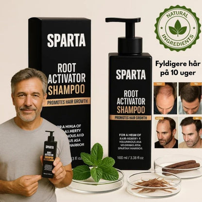 Sparta™ – 2-minutters hårvask-ritual for fyldigere, tykkere hår på rekordtid.