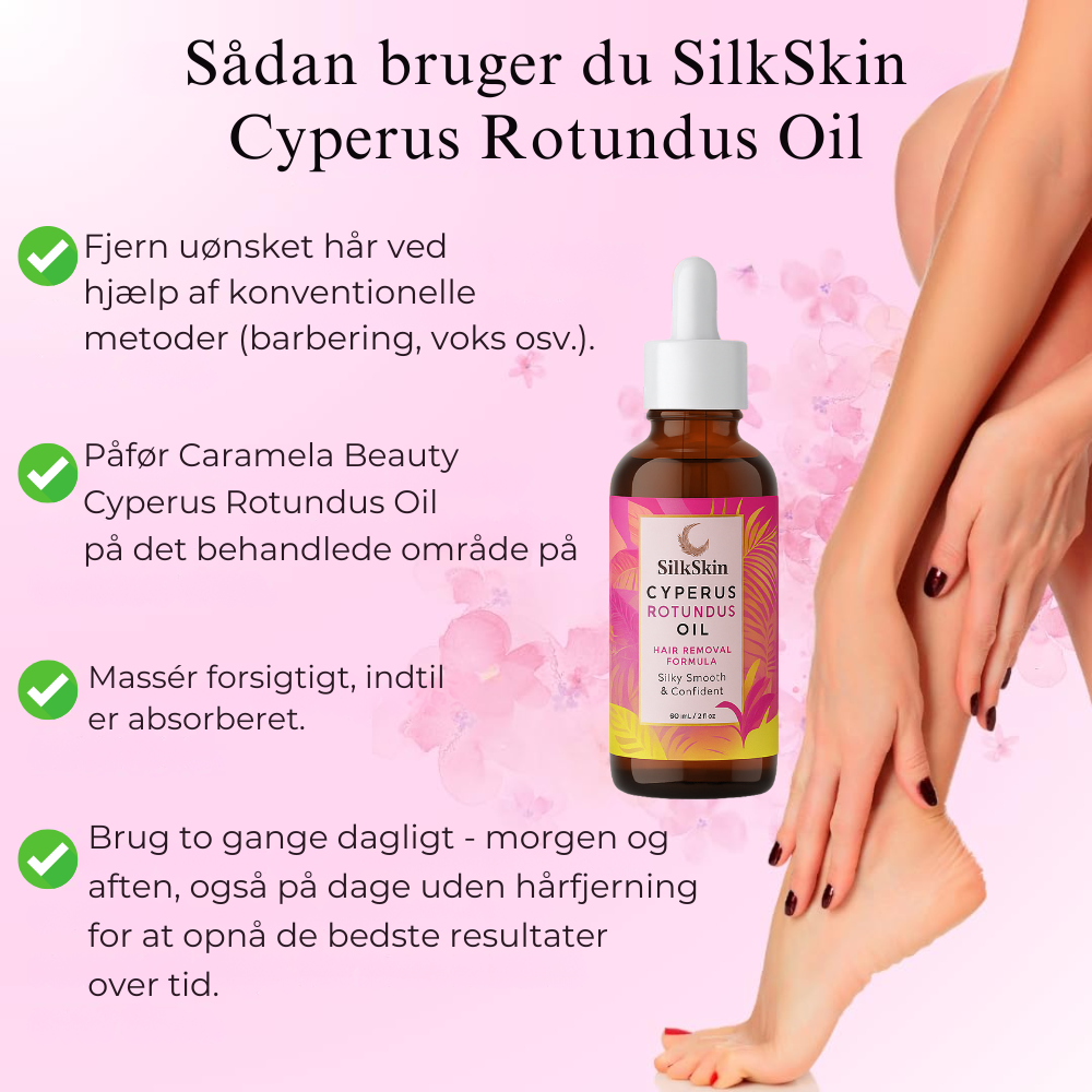 SilkSkin™ | Cyperus Rotundus Olie | Naturligt glat hud uden barbermaskine