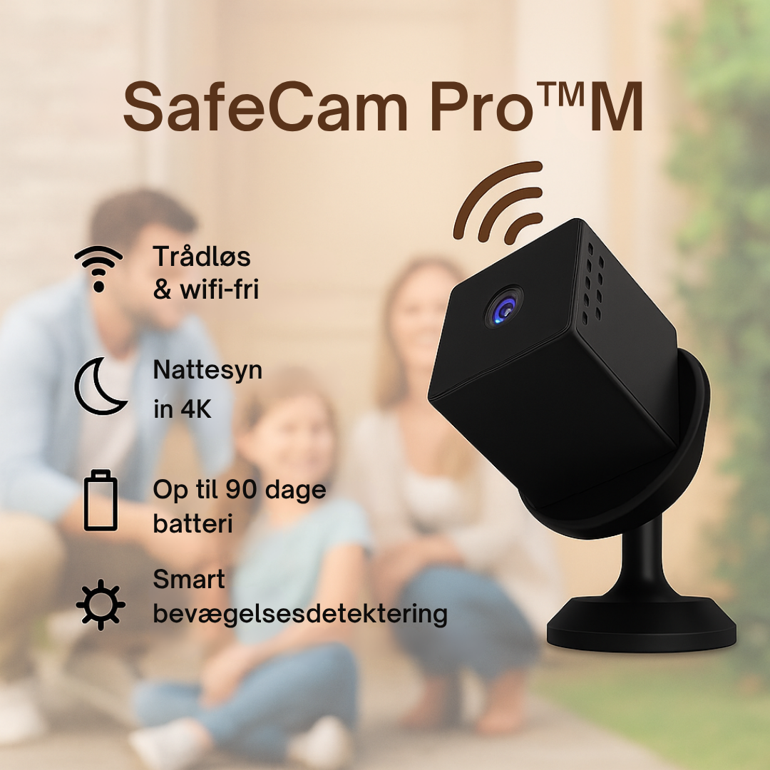 SafeCam Pro™ | Altid sikret – selv uden internet eller strøm