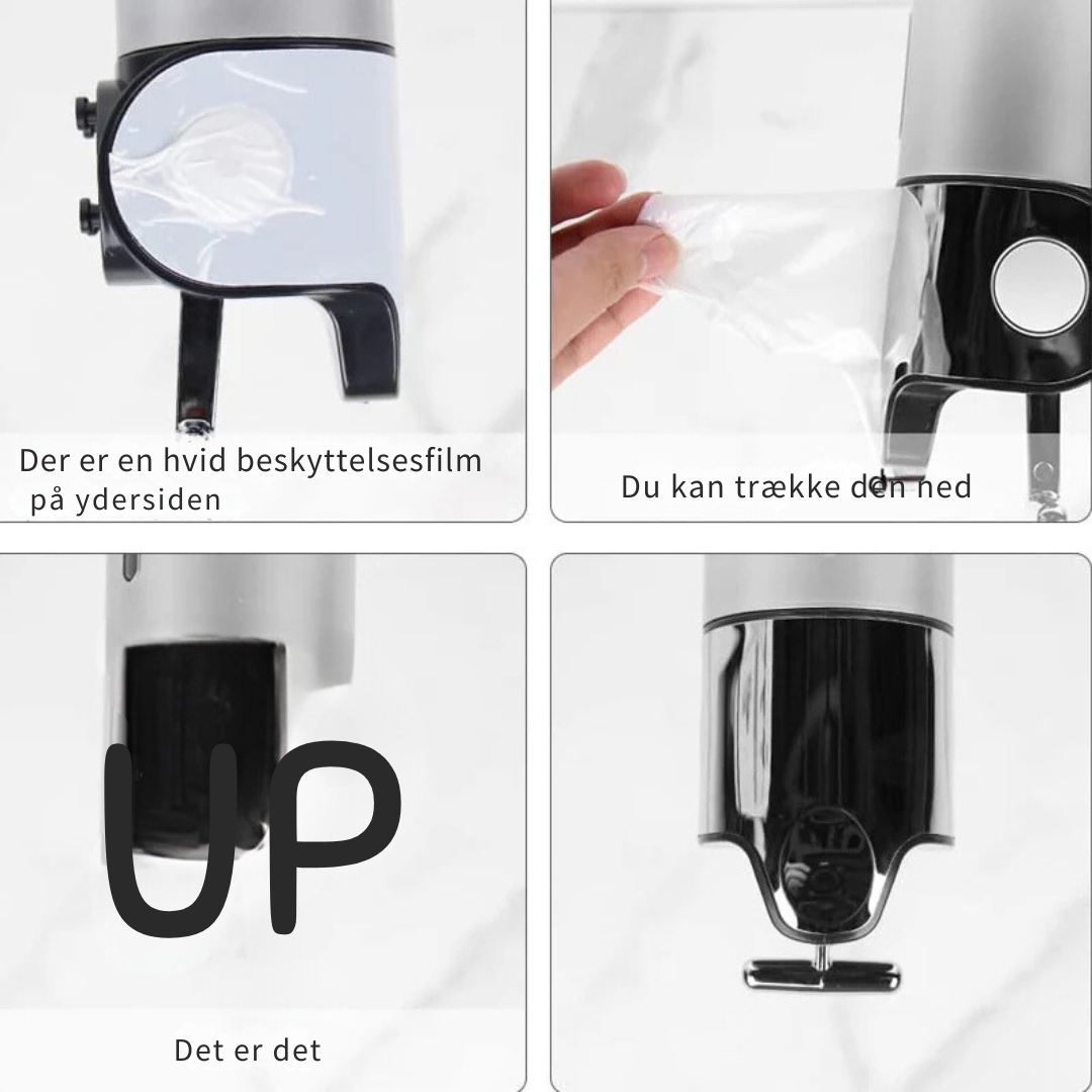 RenMontering™ | Væghængt sæbepumpe | Holder badeværelset ryddeligt og hygiejnisk