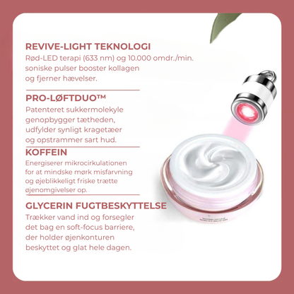 LøftDuo™ - Opstrammer både øjne og hals – med rød LED, sonisk massage og kølende roller for synligt glattere, yngre hud på få minutter