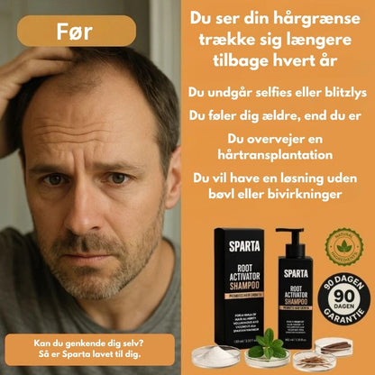 Sparta™ – 2-minutters hårvask-ritual for fyldigere, tykkere hår på rekordtid.