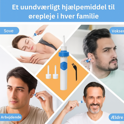 ØrevoksEase™ | Trådløs ørevoks fjerner | Blød og effektiv løsning til rens af øre
