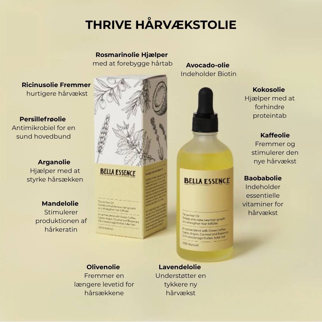 Vella™ – Naturlig hårolie mod hårtab og for stærkere vækst