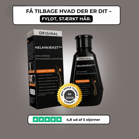 Helmvækst™ - Den 3-fasede planteshampoo mod hårtab