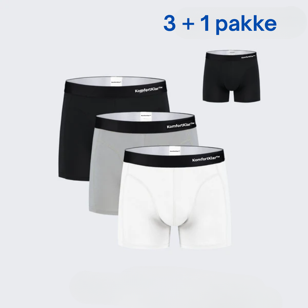 KomfortKlar™ Boksershorts – 3+1 Gratis Velkomstpakke