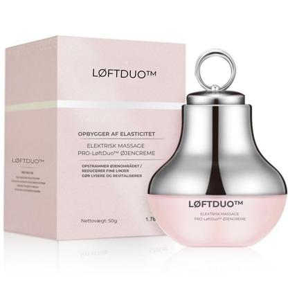 LøftDuo™ - Opstrammer både øjne og hals – med rød LED, sonisk massage og kølende roller for synligt glattere, yngre hud på få minutter