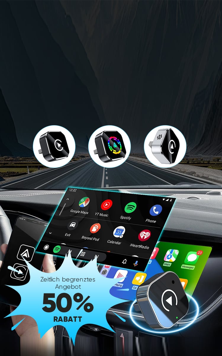 Magicness™ 2 i 1 Adapter™ | Trådløs CarPlay & Android Auto