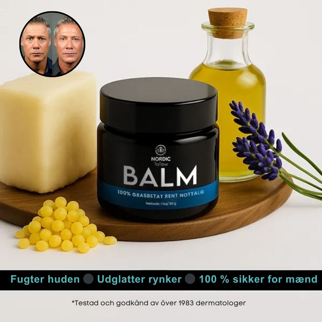 Nordisk Talg | Balm mod rynker til mænd | Naturlig løsning med synlig forskel på 14 dage