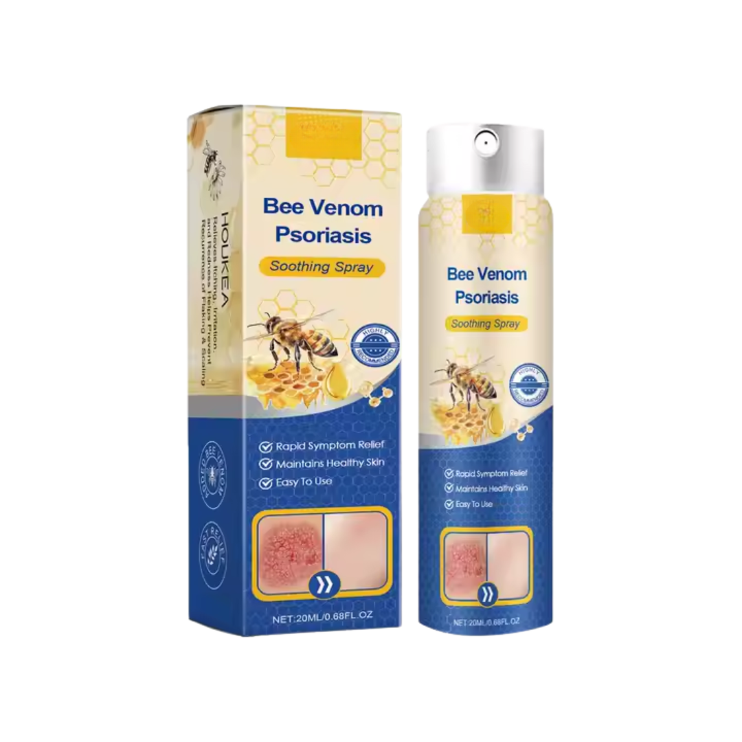 SkinVeno™ Psoriasis Behandlingsspray | Lindrer effektivt kløe og skæl samt forbedrer psoriasis-hudens udseende med op til 95% på bare få uger