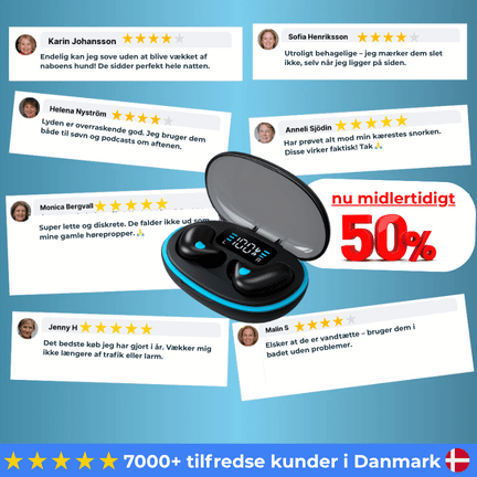 Silentra™ - De originale vandtætte SleepPods med støjreduktion til uforstyrrede nætter.