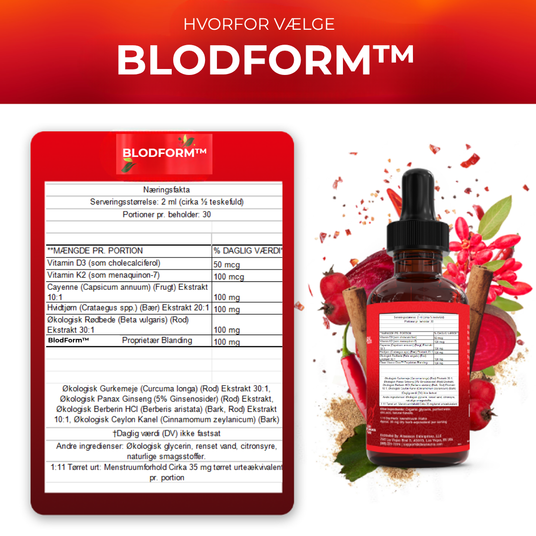 BlodForm™ For et sundt kredsløb og fleksible blodkar - helt naturligt