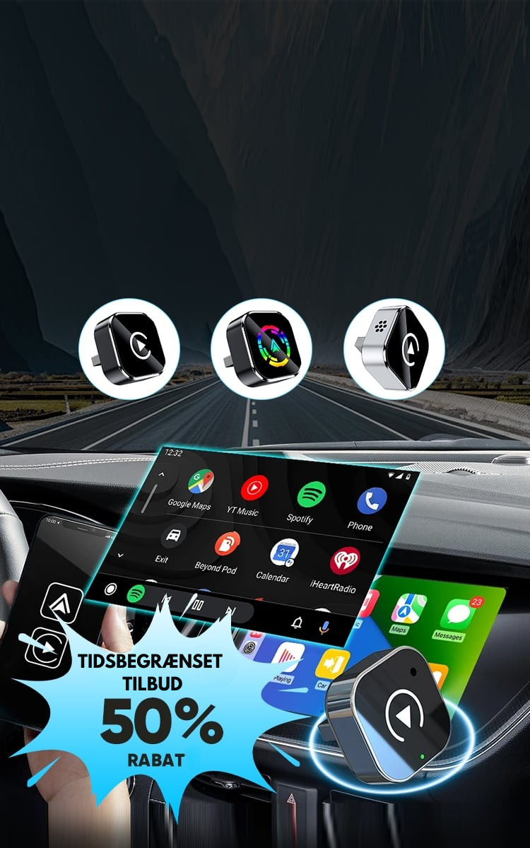 Magicness™ 2 i 1 Adapter™ | Trådløs CarPlay & Android Auto