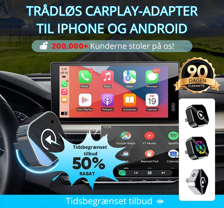 Magicness™ 2 i 1 Adapter™ | Trådløs CarPlay & Android Auto