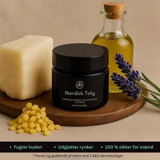 Nordisk Talg Wrinkle Defense Tallow Balm til mænd | Naturlig løsning til rynkefri hud!