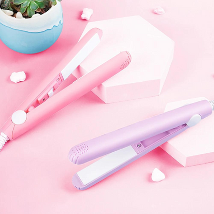 Krøl&Glans™ – Mini krølle- og glattejern Perfekt til tasken – lav glatte lokker eller smukke krøller på få minutter