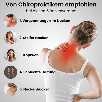 NekForm™ – Ergonomisk støtte og stræk, lindrer spændinger og giver afslapning i nakken.