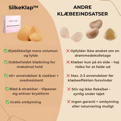 SilkeKlap™ - 2-sidet klæbende pushup-brystvortecover