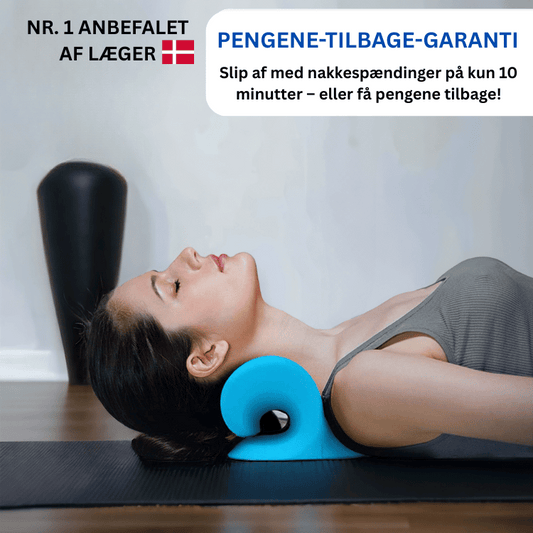 NekForm™ – Ergonomisk støtte og stræk, lindrer spændinger og giver afslapning i nakken.