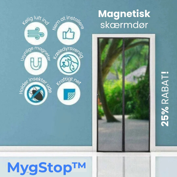 MygStop™ Magnetisk skærmdør holder insekter ude | 2+1 GRATIS