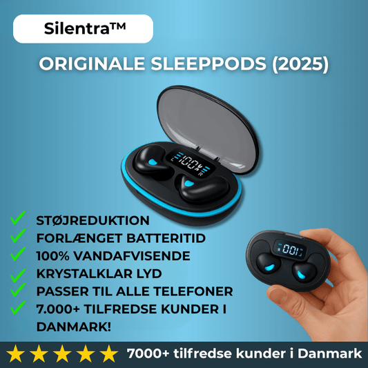 Silentra™ - De originale vandtætte SleepPods med støjreduktion til uforstyrrede nætter.