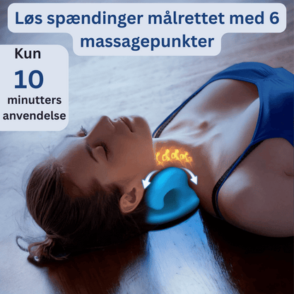 NekForm™ – Ergonomisk støtte og stræk, lindrer spændinger og giver afslapning i nakken.