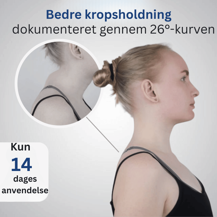 NekForm™ – Ergonomisk støtte og stræk, lindrer spændinger og giver afslapning i nakken.