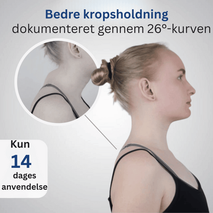 NekForm™ – Ergonomisk støtte og stræk, lindrer spændinger og giver afslapning i nakken.