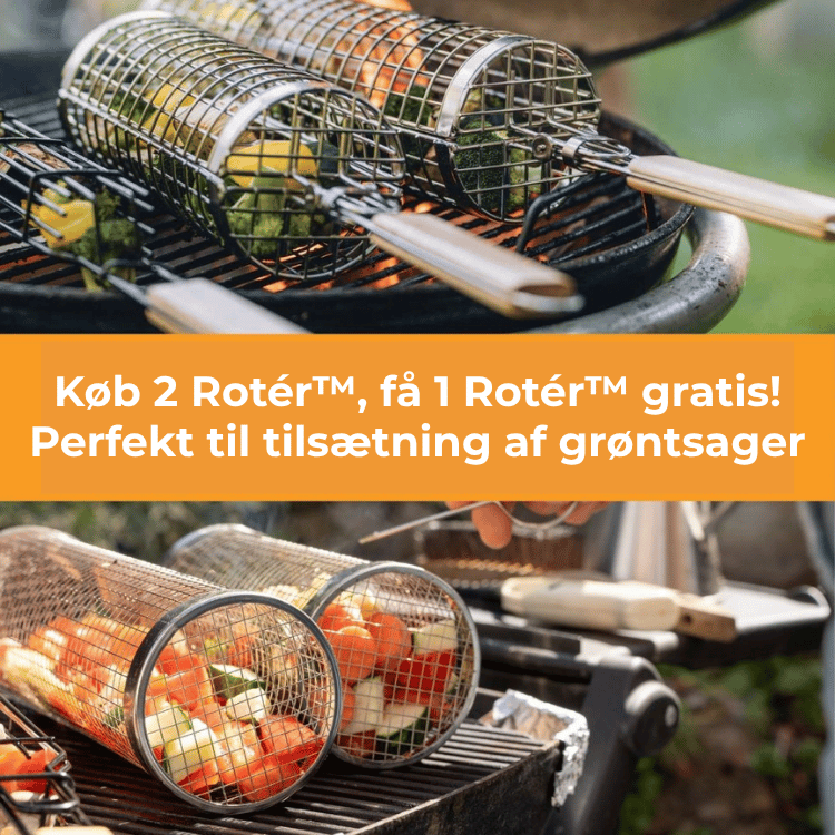 Rotér™ - Undgå brændte eller rå sider, Rotér™ griller perfekt og jævnt hver gang!