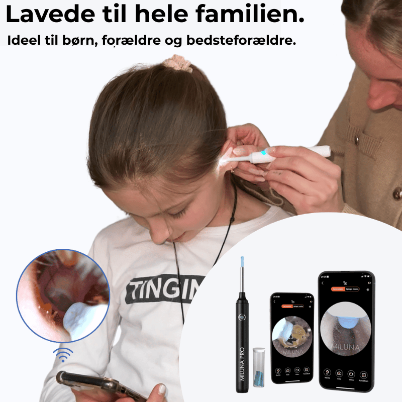 ØreLys™ Kamera | Ørevoks fjerner med lys og kamera | Gør rens af øre mere sikker, præcis og effektiv