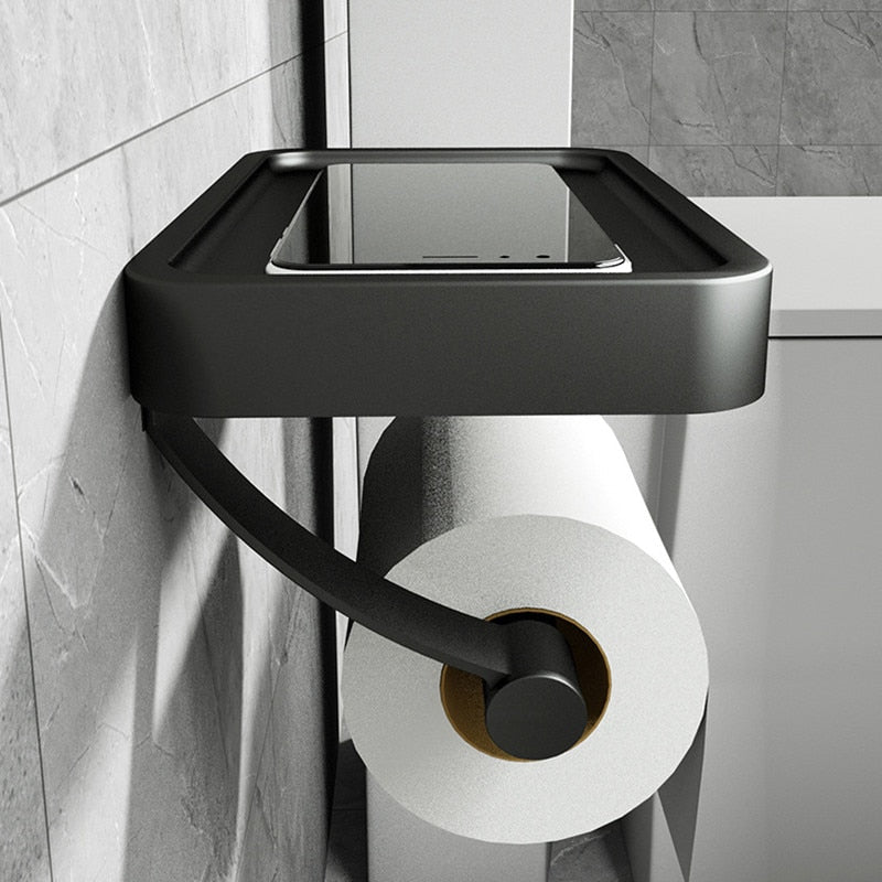 TidyRoll™ – Borefri toiletrulleholder med hylde